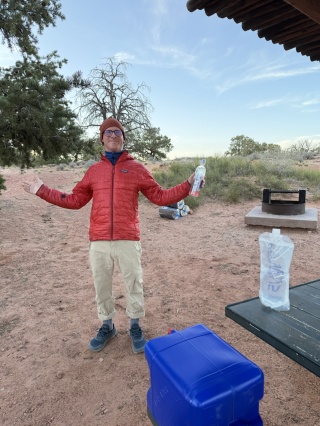 Back in camp, Brian. Fashion icon