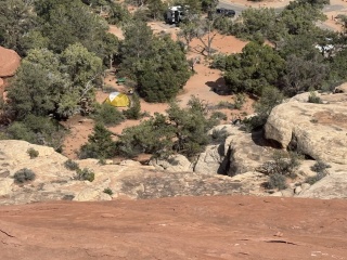 Our enormous tent in our enormous campsite