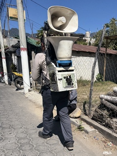 This one man megaphone could be heard a mile away
