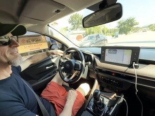 Look at him renting a car in foreign lands