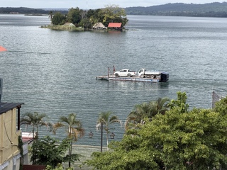 The drive across the lake