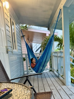 Give her a hammock and she’s at peace