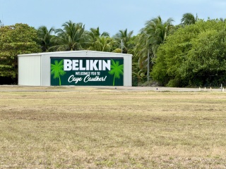 Belikin beer welcomes us at the airport