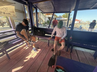 Brian and Tim getting sized up