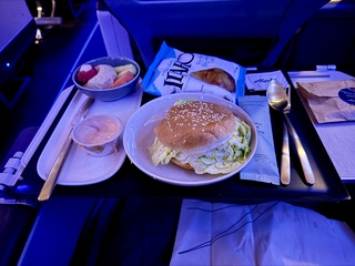 Blankets, sparkling wine, and hamburgers…
