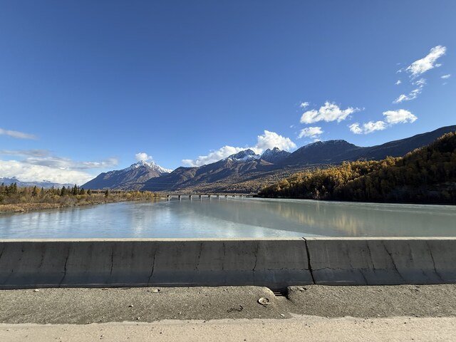 Termination dust from the Knik River bridge